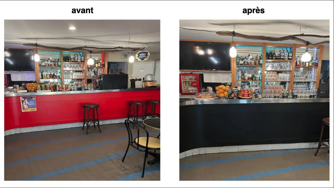 Rnovation du comptoir du bar Le Mistral  Saint-Mandrier