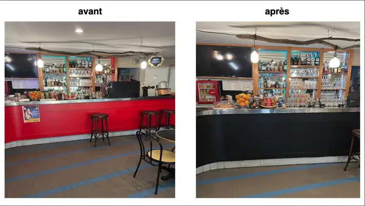 Rnovation du comptoir du bar Le Mistral  Saint-Mandrier